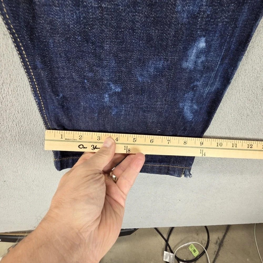 Uniform Bridge & Co. Jeans Mens Blue Selvedge Bleach Splatter Fits 33x27
